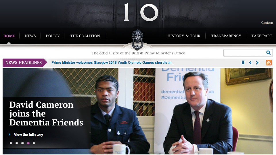 Wordpress development - Bogdan Ciocoiu - David Cameron - COI - Number 10 - Center of Information - 10 Downing St